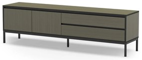 Tmavozelený TV stolík 180x55 cm Lorenza – Marckeric