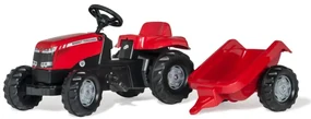 Šlapací traktor Rolly Toys Massey Ferguson s prívesom 012305