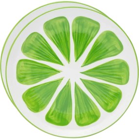 Altom Sada keramických tanierov Tropicana limetka20 cm, 2 ks