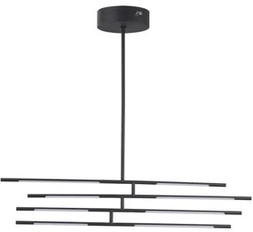 LED luster Raccio 84 čierne