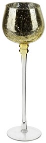 Skleněný svícen DONNA I. 30 cm zlatý