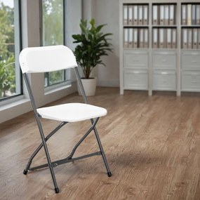 Skladacia cateringová stolička Simplo biela