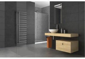 P.M.H. T2C - Kúpeľňový rebríkový radiátor THEIA 352W 154 cm, pravé prevedenie, lesklý chróm