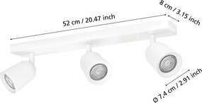 Eglo 901947 - Bodové svietidlo CAMALDOLI 3xGU10/10W/230V biele