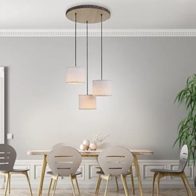 Leuchten Direkt 11236-79 - Luster na lanku BARK 3xE27/40W/230V