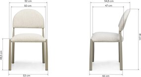 Čalouněná jídelní židle Maze béžovošedá