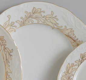 Thun tanierová súpravaTulip zlatá 18-dielná