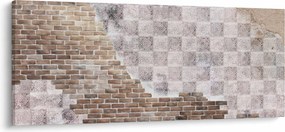 Obraz - Tehlový múr (120x50 cm)