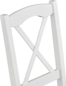 Jedálenská stolička Níla, biela/tmavo šedá látka