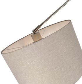 Závesné svietidlo oceľové s tienidlom 35 cm nastaviteľné taupe - Blitz II