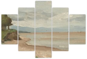 Obraz - Jean-Baptiste-Camille Corot, Beach Near Etretat, reprodukcia (150x105 cm)