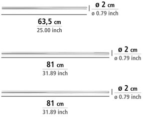 WENKO 19215100 - Držiak tyče UNIVERSAL 2x2 cm chróm/biela