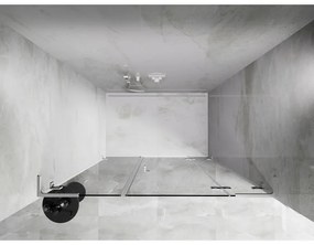 Mexen Lunar L, pravé otočné sprchové dvere 140 cm, 8mm číre sklo, biely profil, 834SL-140-050-20-00-P