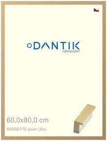 DANTIK rám na obraz 60x80 | KASSETTE jasan (Plexi Čiré)