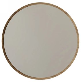 Kulaté nástěnné zrcadlo Ayna 60 cm ořech