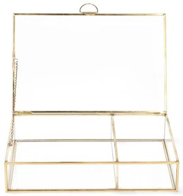 Šperkovnica GRAZIA zlatá 23x15x5 cm