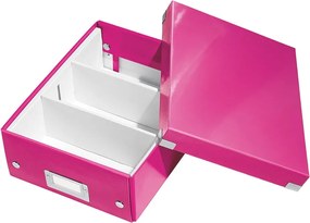 Ružová škatuľa s organizérom Leitz Office, dĺžka 28 cm