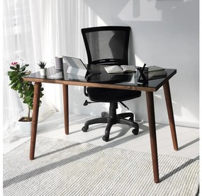 Asir Pracovný stôl COZY 73x110 cm borovica/čierna AS1617