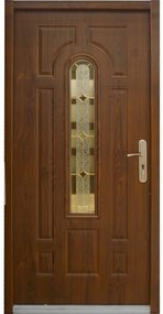 Dvere vchodové MX Eris 90L zlatý dub pp