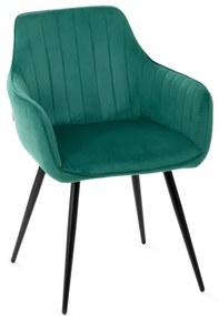 Jedálenská stolička ANDRE zamatová zelená ALL 847306