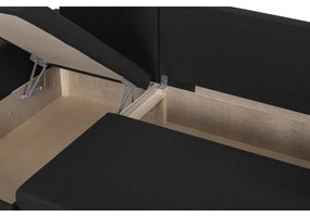 Rozkládací rohová sedací souprava DORIS Černá