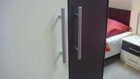 Zostava spálne Nora 180x200 cm, biela/grafitová