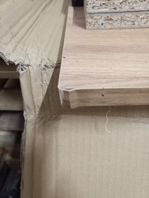 AKCIA Jedálenský stôl MADO čierny s doskou v dekore dub artisan 120x80cm II. akosť