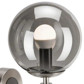 Nástenné svietidlo ROLLO 1xE14/5W/230V matný chróm/dymová