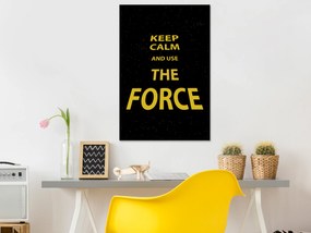 Artgeist Obraz - Keep Calm and Ouse the Force (1 Part) Vertical Veľkosť: 40x60, Verzia: Premium Print