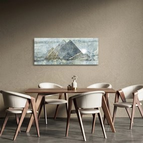 Obraz - Pyramídy v modrom filtri (120x50 cm)