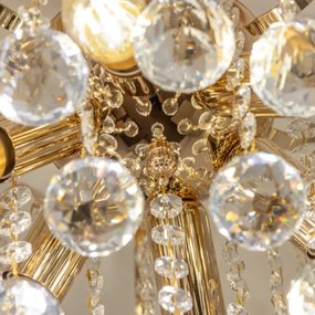 Brilagi - Prisadený luster CRYSTAL 6xE14/60W/230V zlatá