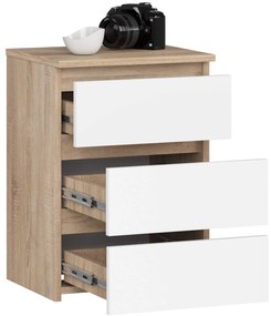 Komoda CL3 40 cm dub sonoma/bílá