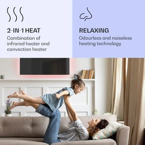 Klarstein Mojave 1000 smart, infračervený ohrievač 2 v 1, konvektor, 120 x 60 cm, 1000 W, RGB osvetlenie