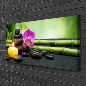 Obraz Canvas Bambus kvet kamene zen 120x60 cm