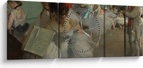 Obraz - Edgar Degas, The Dance Class, reprodukcia (s hodinami) (90x30 cm)