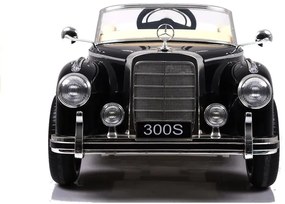 LEAN CARS Elektrické autíčko Mercedes Benz 300S Retro - lakované - čierne - 2x45W - 1x12V7Ah - 2023