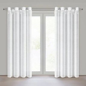 EUROFIRANY VIANOČNÁ ZÁCLONA NA KRÚŽKOCH XMAS 140X250 HVIEZDY