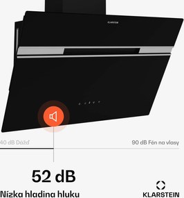 Klarstein Alina digestor, 60 cm, Smart, 600 m³/h, Tichý, EEK A