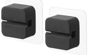 Čierne silikónové multifunkčné držiaky v súprave 2 ks Film Hook – YAMAZAKI