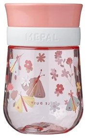 Mepal Mio Flowers and Butterflies ružový plastový pohár na učenie sa piť 300 ml