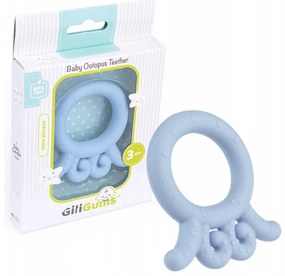 GiliGums Detské hryzátko Baby Octopus Teether, 3m+, sv. modrá, 1 ks