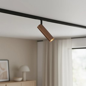 Moderný tmavý bronzový reflektor pre 1-fázový koľajnicový systém GU10 35mm - Slimline Uzzy