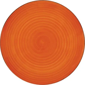 Lamart LT9081 keramický plytký tanier Happy, pr. 26,8 cm, oranžová