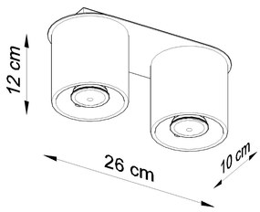 Stropné svietidlo ORBIS 2 čierne