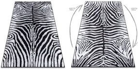 Koberec MIRO 51331.803 zebra, čierny / biely