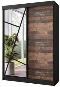 Skriňa Vena 138 čierna + old style