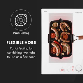 Klarstein Delicatessa 60 Hybrid, vstavaná indukčná varná doska, 7000 W, 4 zóny