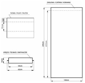 Tmavomodrý termo/dimout záves 140x270 cm Kierra – Restilo