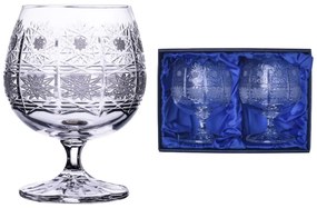 Onte Crystal Bohemia Crystal ručne brúsené poháre na rum, brandy a koňak 500pk 250 ml 2KS