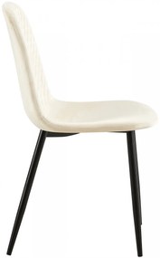 Stolička Giverny zamat - krémová
